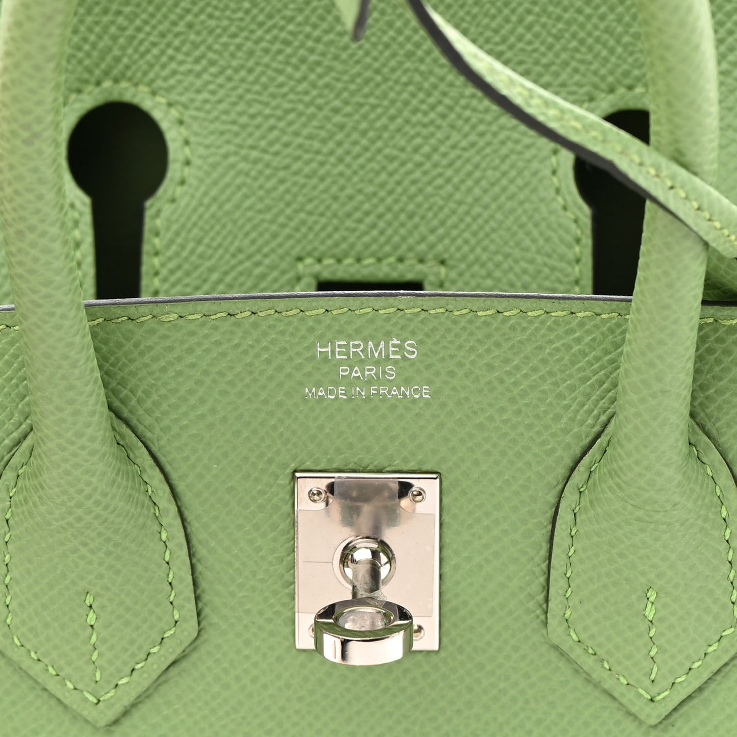 Epsom Birkin Sellier 25 Vert Criquet