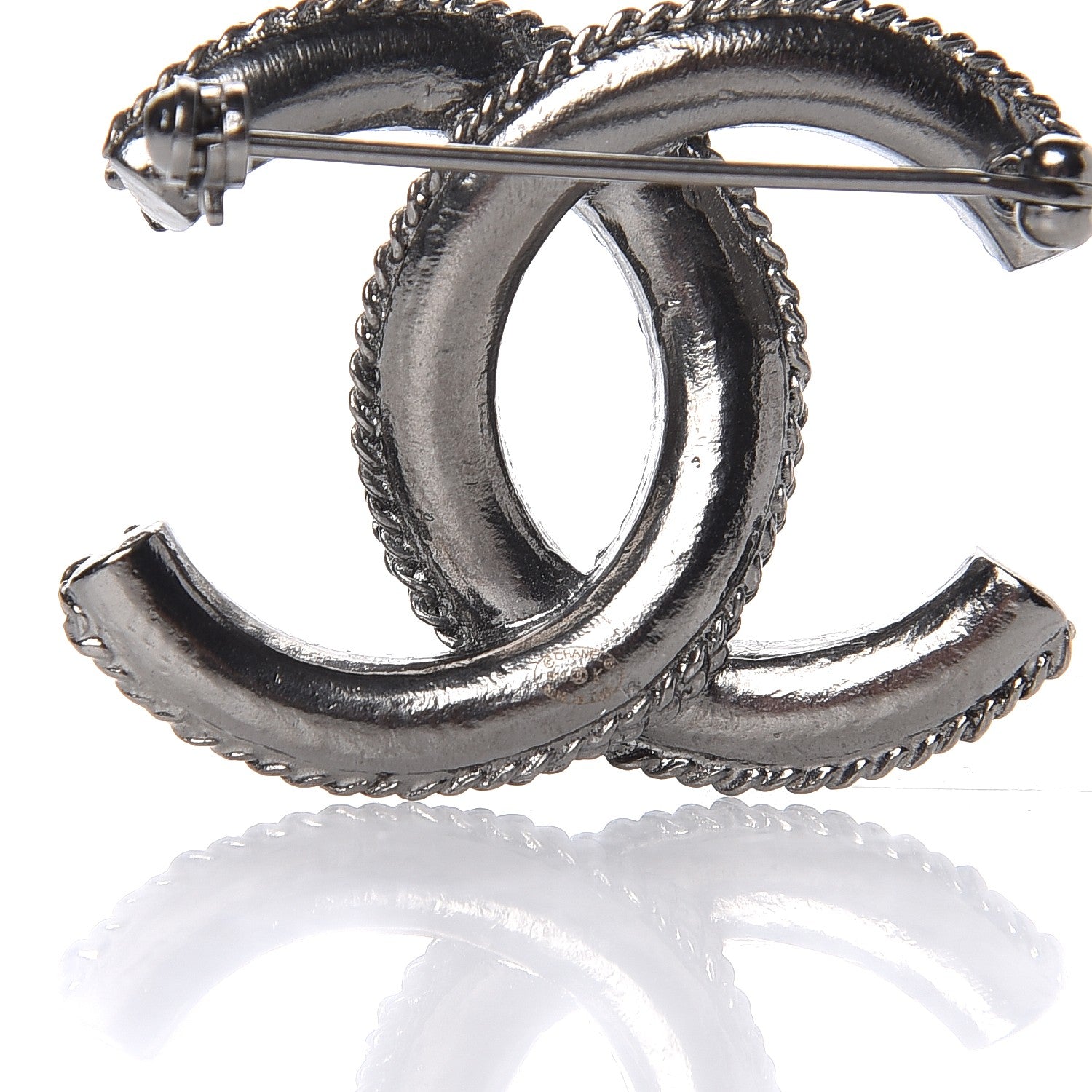 Chanel Ruthenium Chain CC Brooch 4 of 4