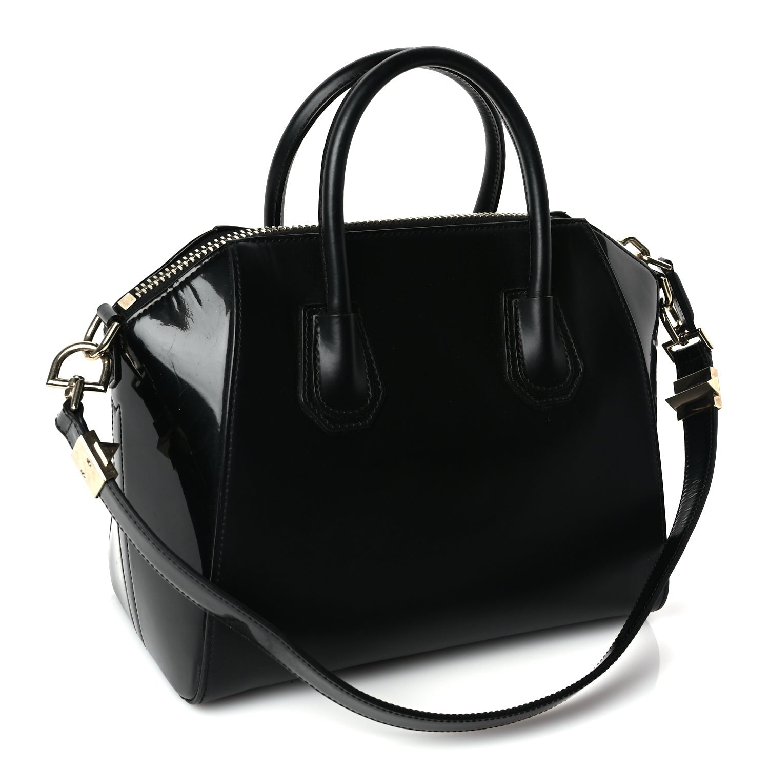 Givenchy Shiny Lord Calfskin Small Antigona  Black 2 of 9