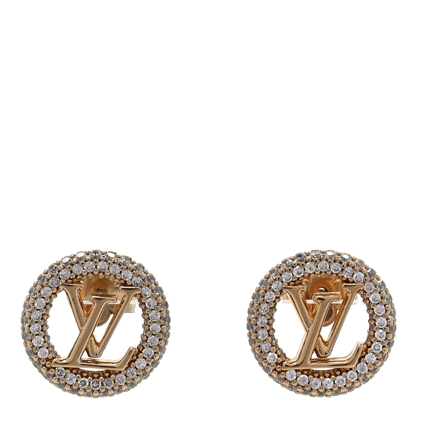 Metal Crystal Louise By Night Earrings Gold