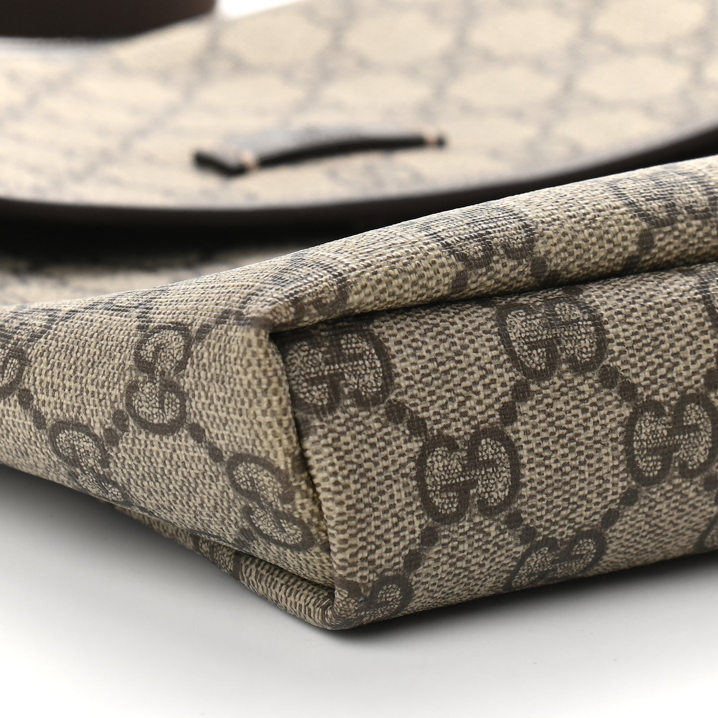GG Plus Monogram Small Flap Messenger Bag Beige Dark Brown