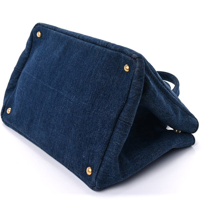 Prada Denim Canapa Logo Tote  Avio 8 of 8