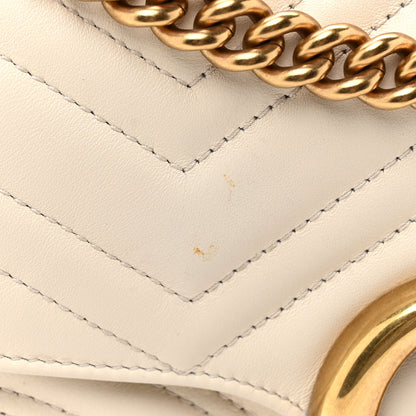 Gucci Calfskin Matelasse Medium GG Marmont Shoulder Bag White 11 of 19