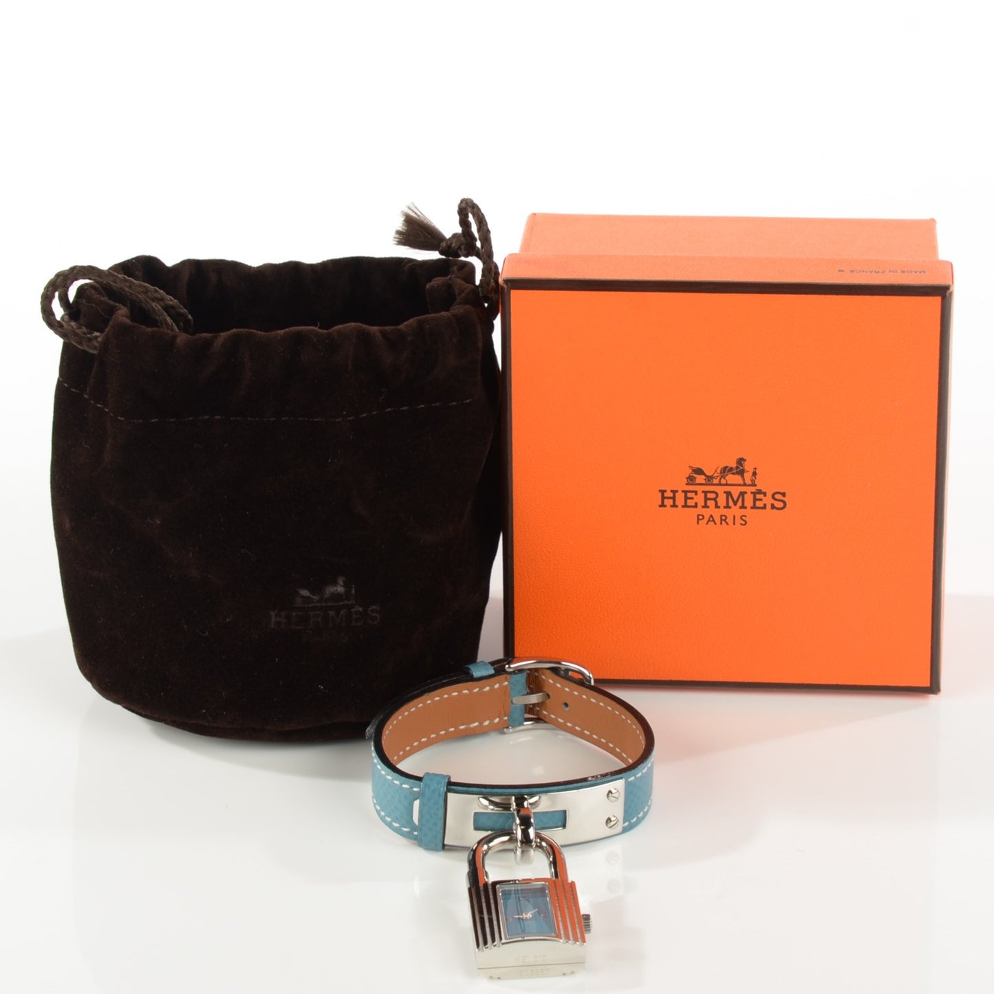 Stainless Steel Courchevel 20mm Kelly Cadena Quartz Watch Blue Jean