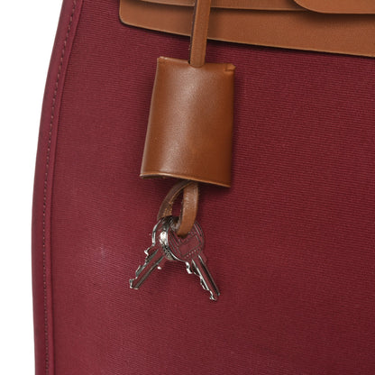 Hermes Vache Hunter Toile Herbag Zip 31 PM Rubis 8 of 13