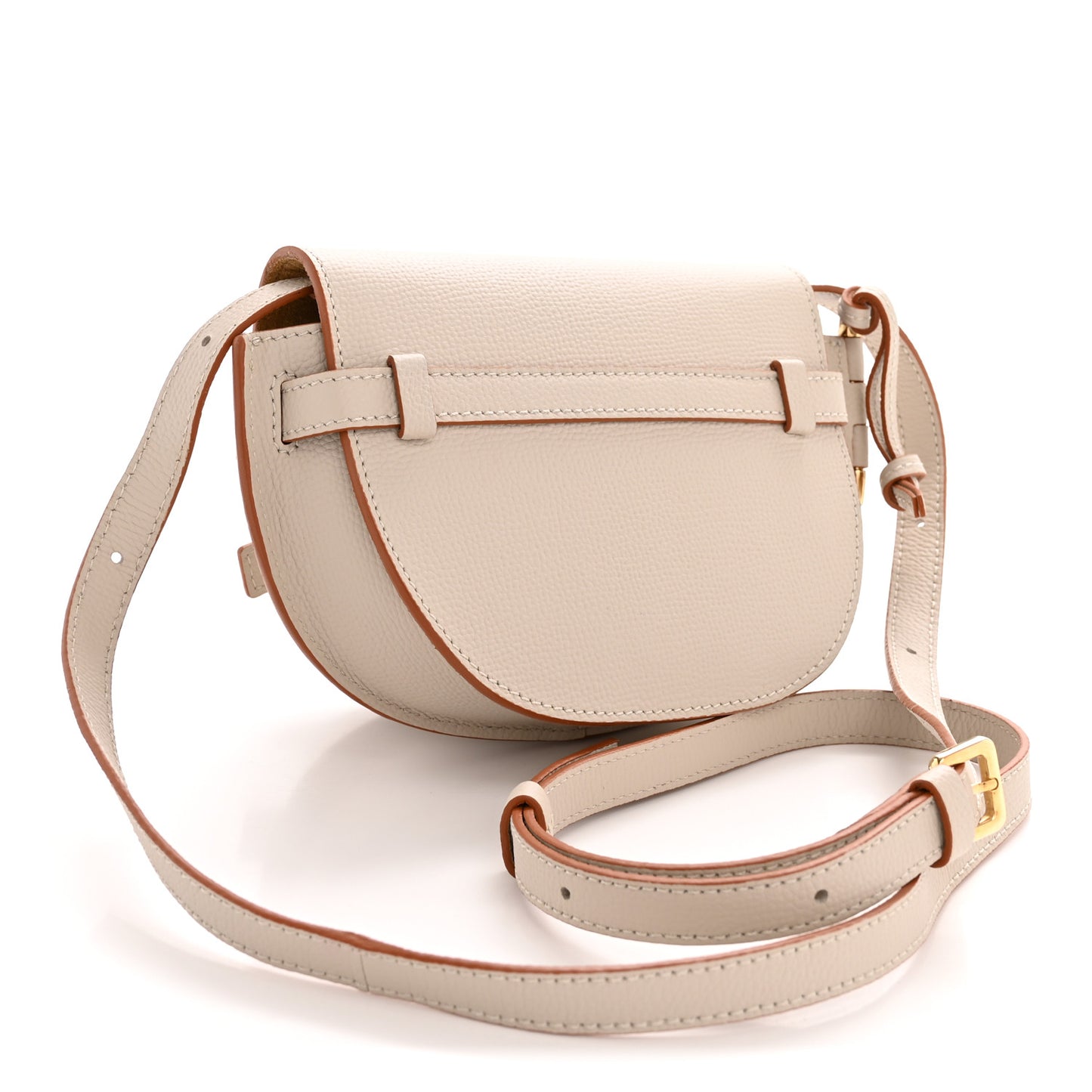 Grained Calfskin Mini Gate Dual Bag Light Ghost