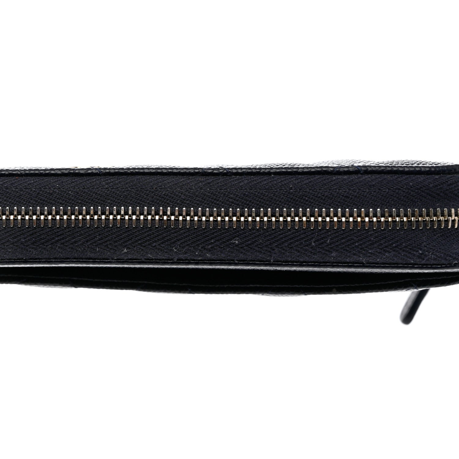 Chanel Caviar Quilted Large Zip Around Organizer Wallet Dark Blue 9 of 11