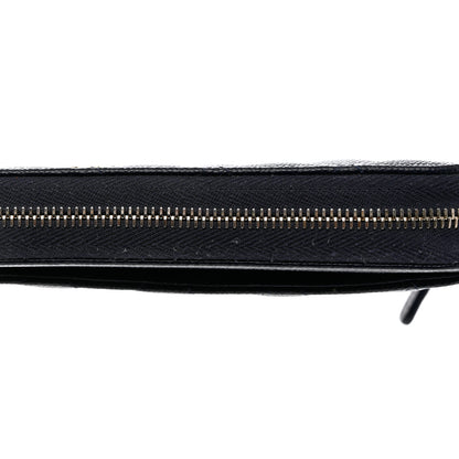 Chanel Caviar Quilted Large Zip Around Organizer Wallet Dark Blue 9 of 11