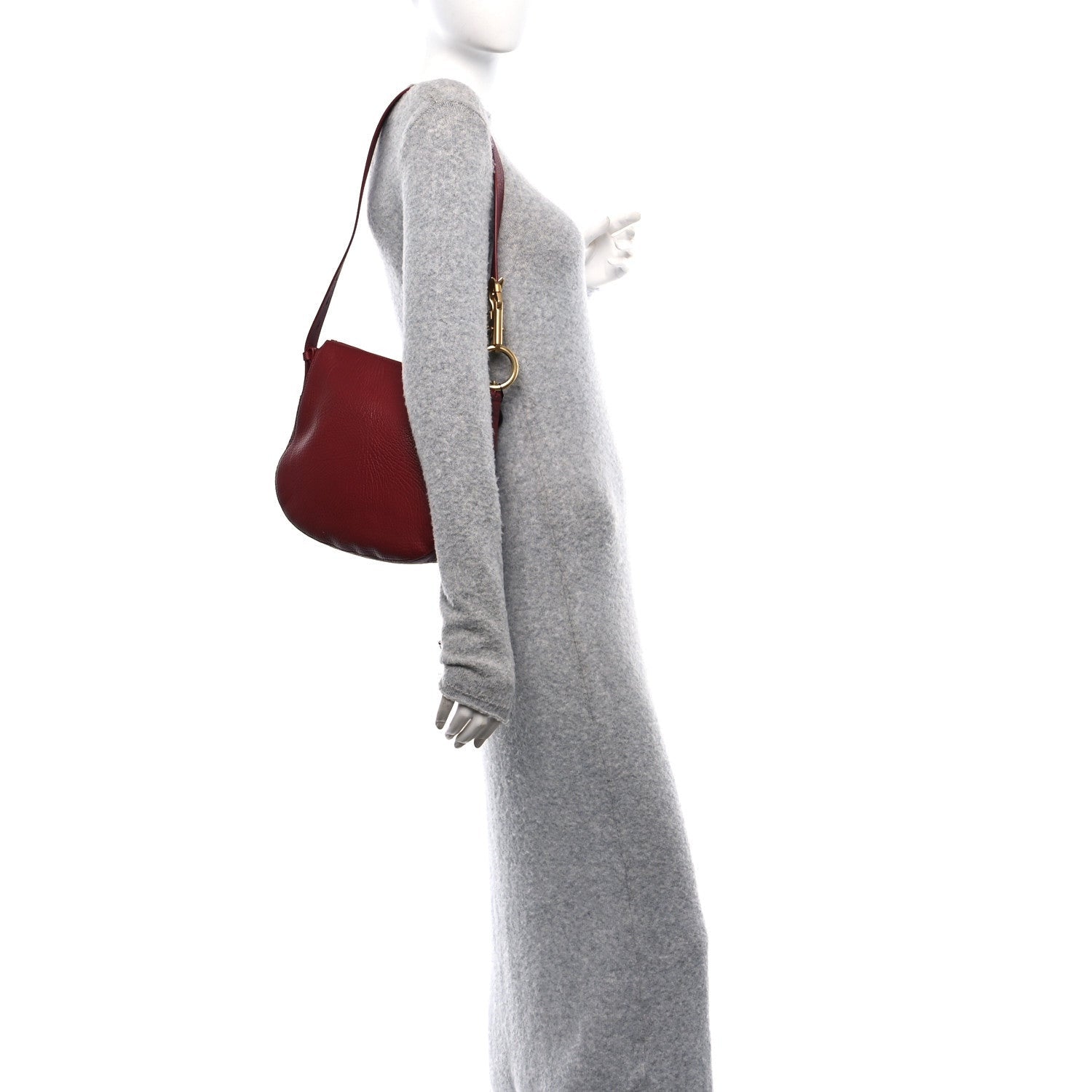Burberry Grainy Calfskin Small Knight Bag Ruby 2 of 7