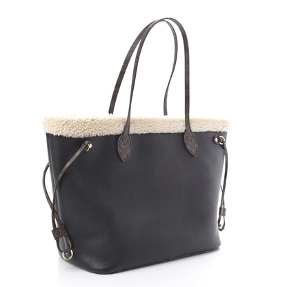 Louis Vuitton Calfskin Monogram Teddy Neverfull MM Black 4 of 10