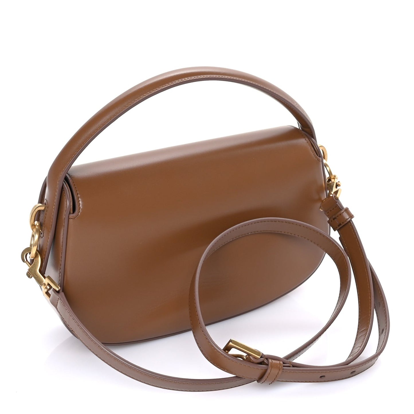 Box Calfskin Mini Voltaire Shoulder Bag  Dark Cork