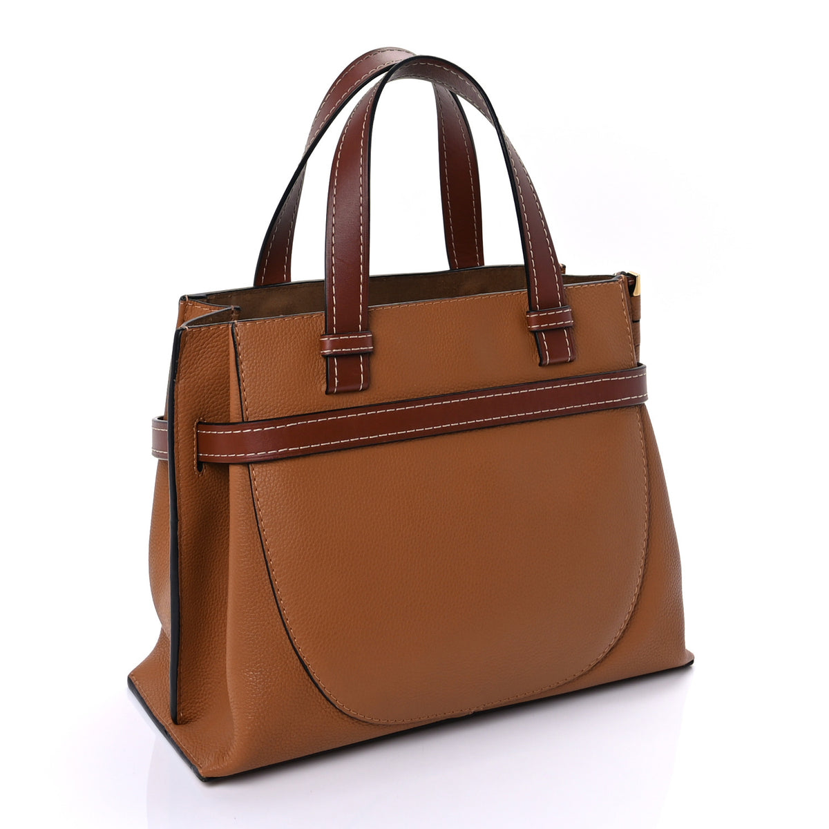 Calfskin Small Gate Tote Caramel