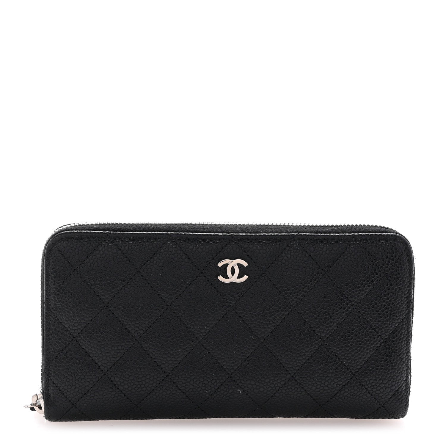 Chanel Caviar Quilted Large Gusset Zip Around Wallet Black 1 of 7