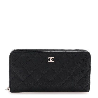 Chanel Caviar Quilted Large Gusset Zip Around Wallet Black 1 of 7