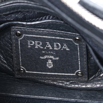 Prada Vitello Phenix Shopping Satchel Black 5 of 7