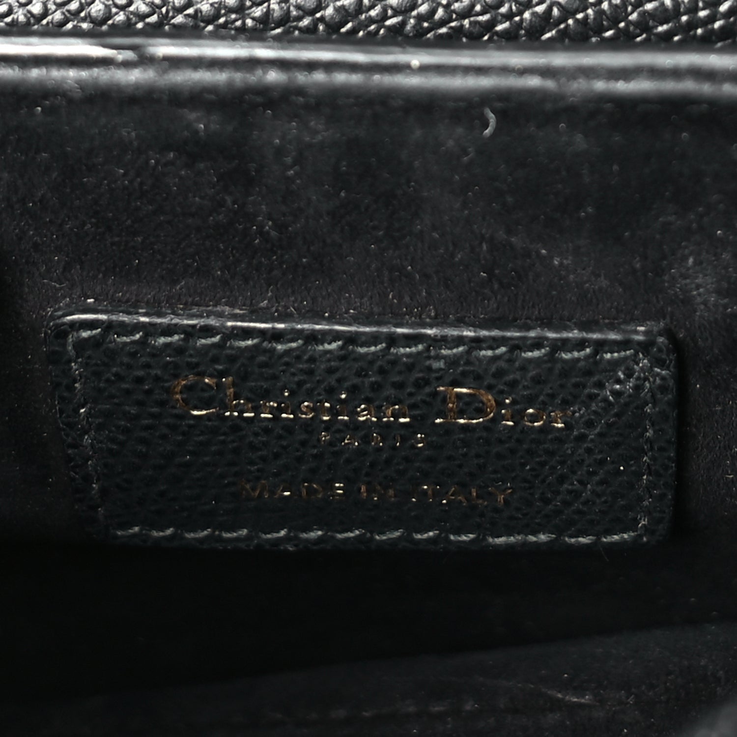 Christian Dior Grained Calfskin Mini Saddle Bag  Black 5 of 8