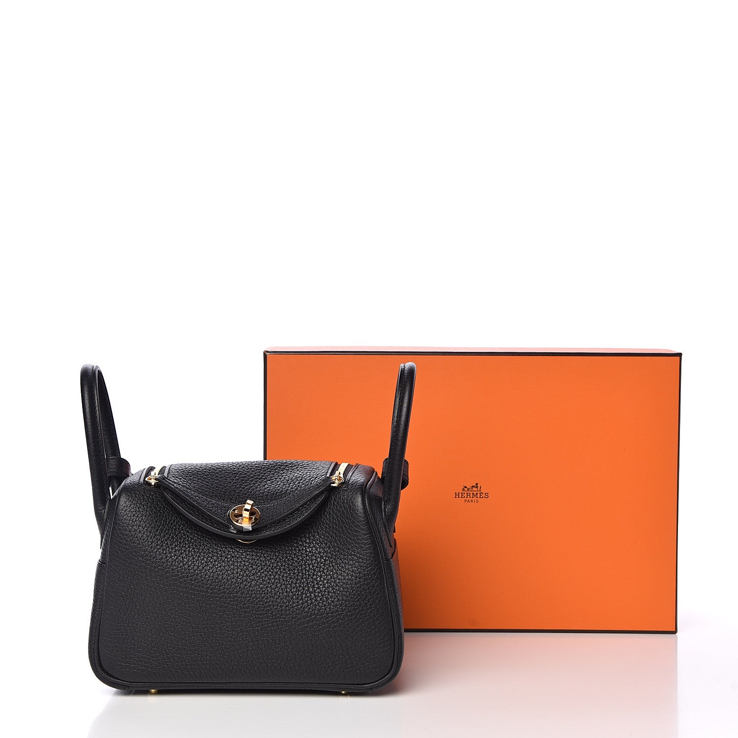 Hermes Taurillon Clemence Mini Lindy 20 Black 11 of 11