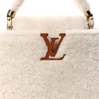 Louis Vuitton Shearling Calfskin Capucines BB White 6 of 8