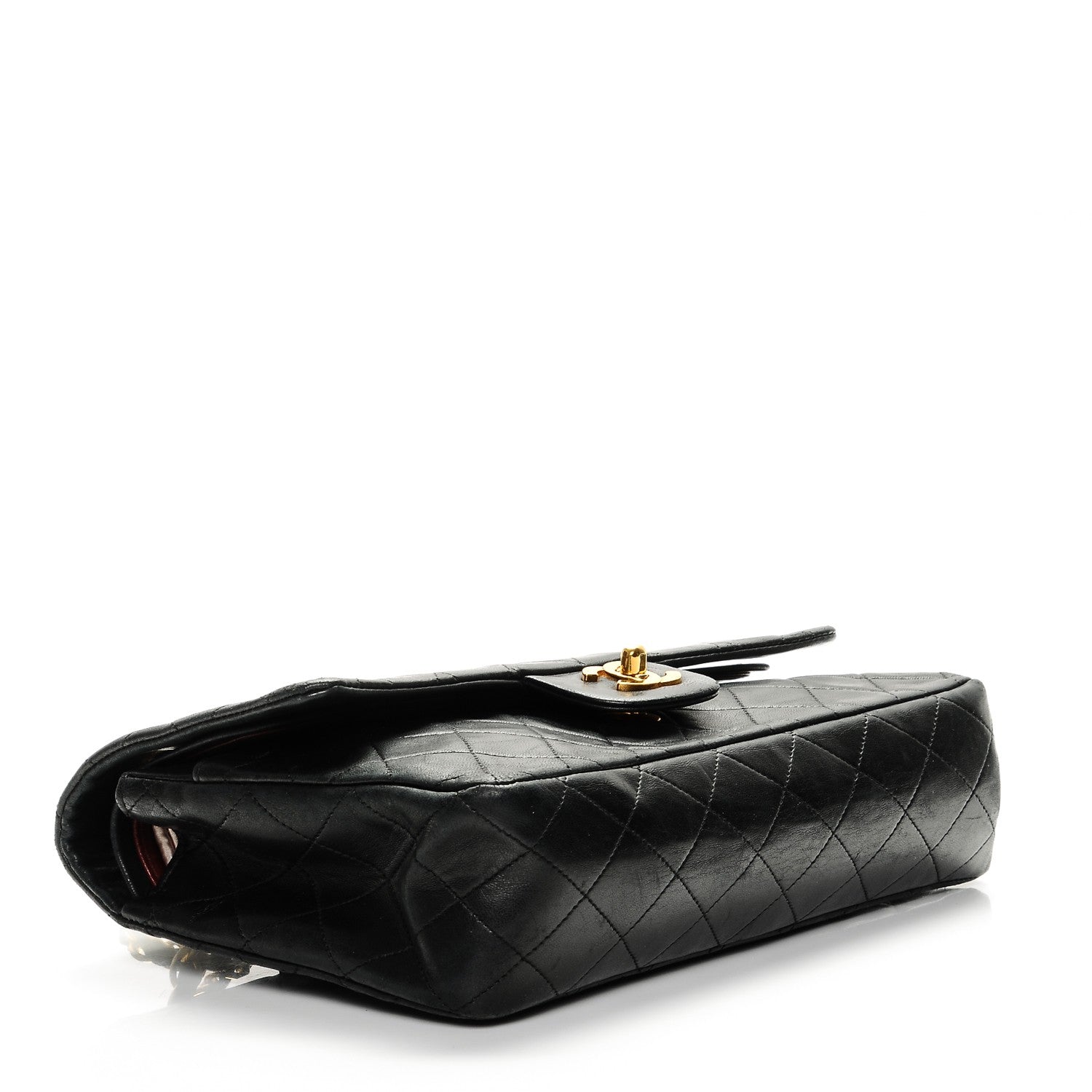 Chanel Lambskin Quilted Medium Double Flap Black 4 of 8