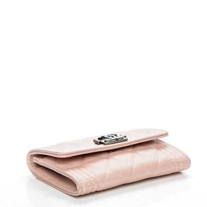 Chanel Lambskin Quilted Boy Card Holder Wallet Light Pink 4 of 8