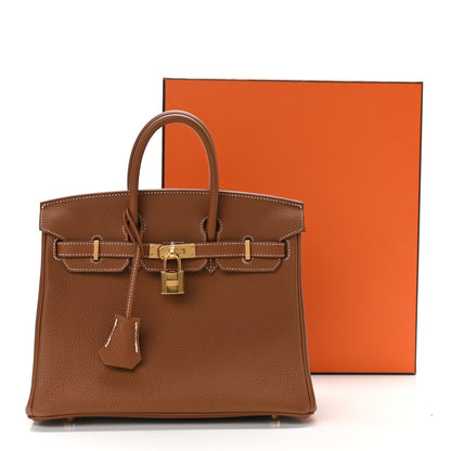 Hermes Togo Birkin 25 Gold 10 of 11