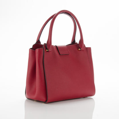 Burberry Soft Grain Calfskin Medium Buckle Tote Parade Red 3 of 8