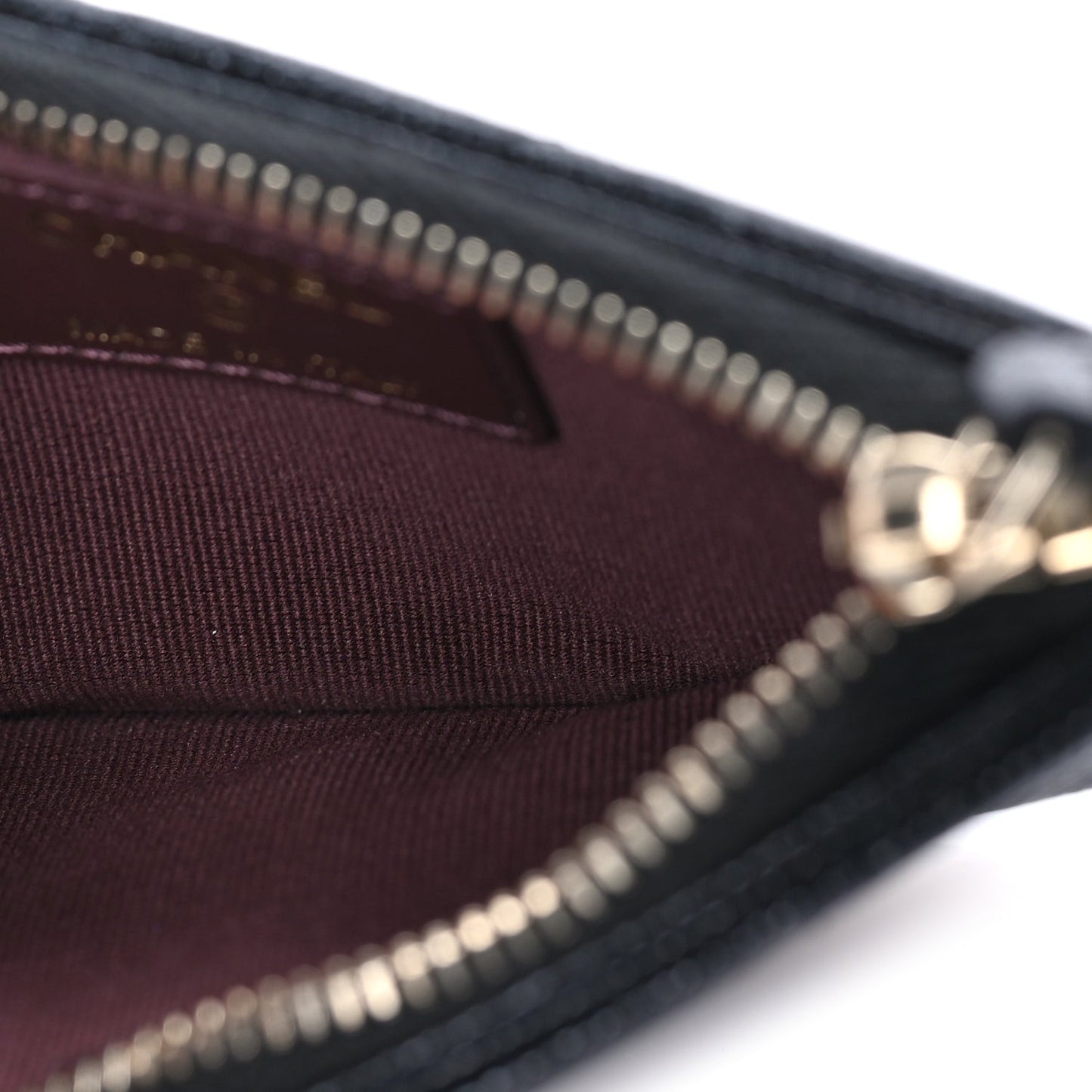 Caviar Quilted Flap Zip Card Holder Black
