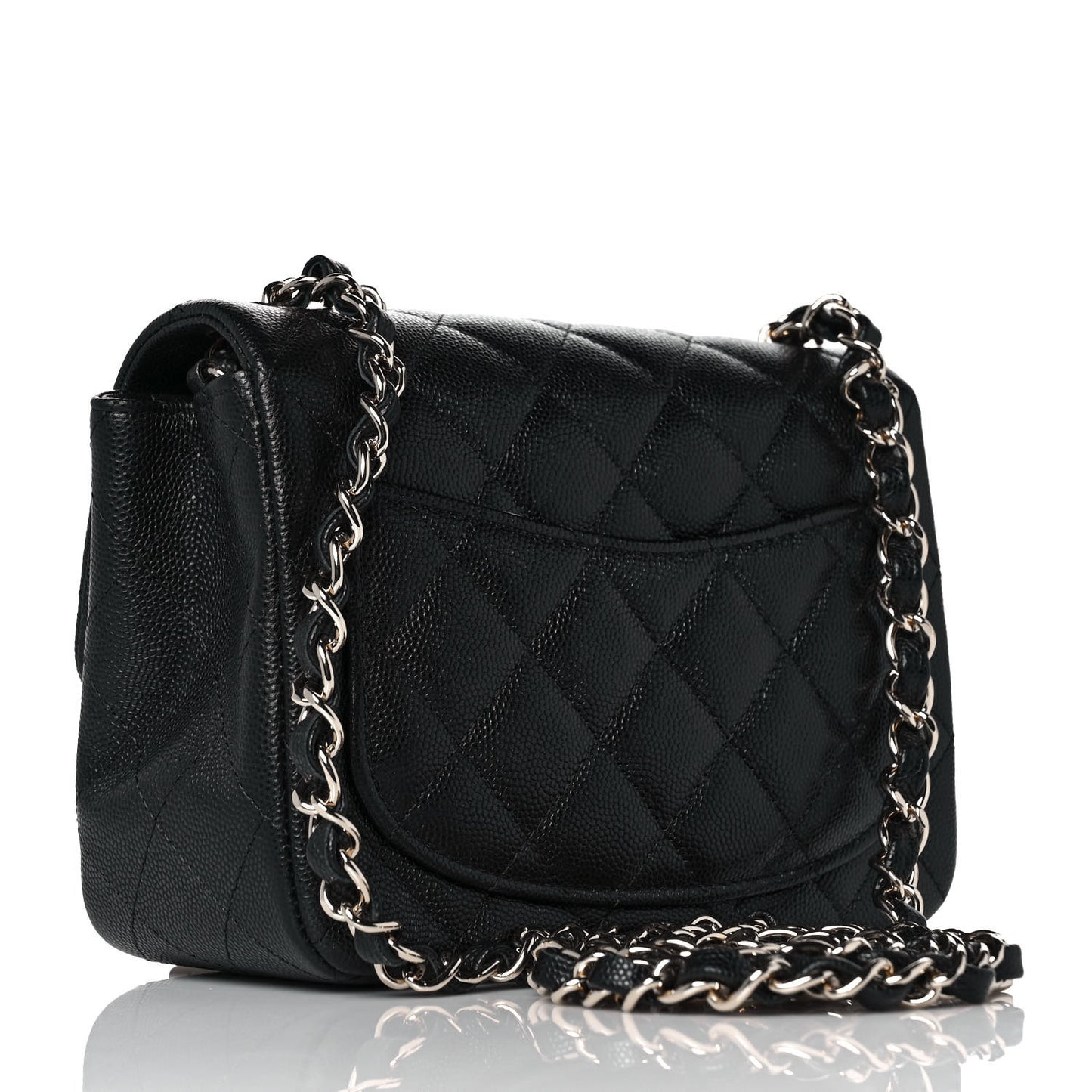 Caviar Quilted Mini Square Flap Black
