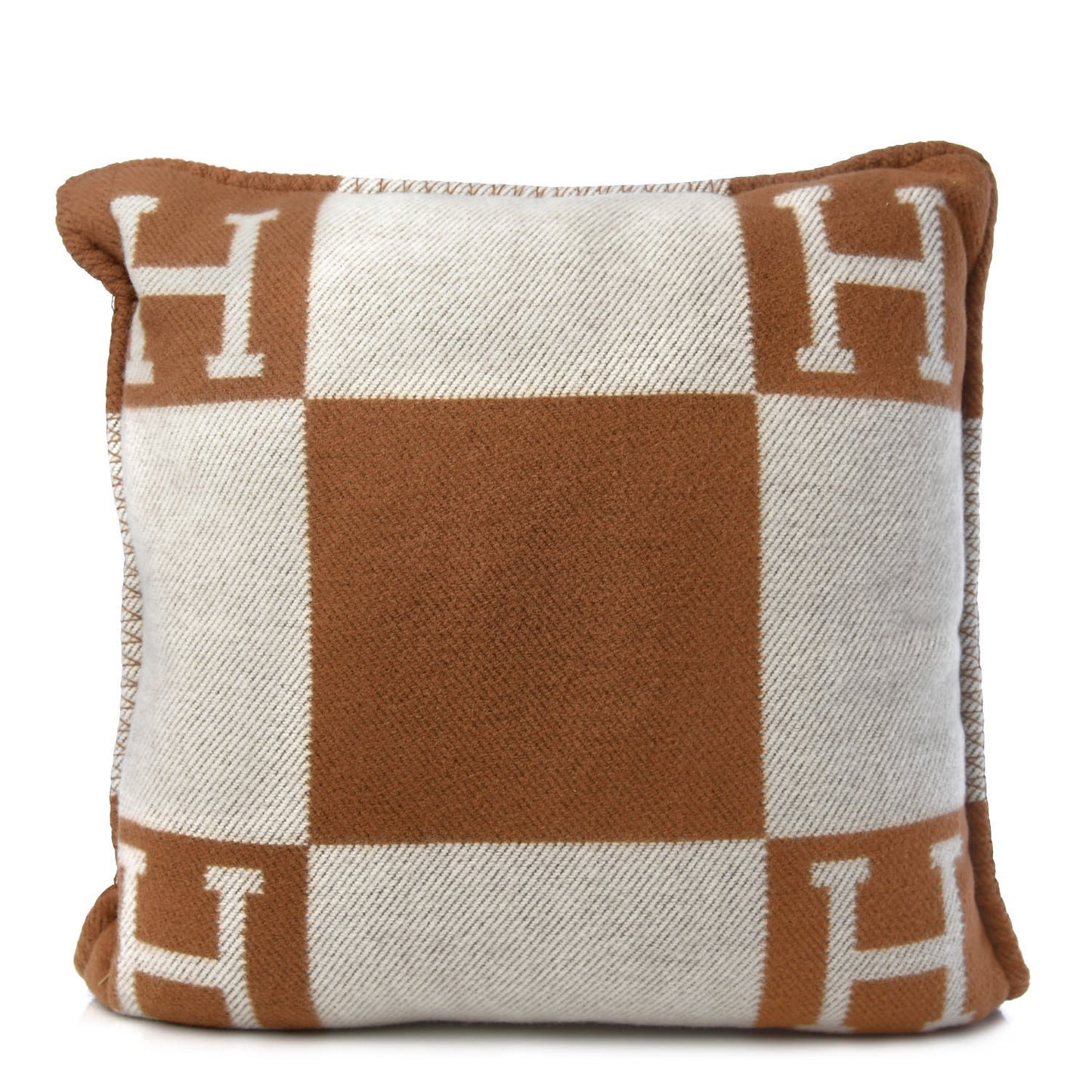 Wool Cashmere Avalon Pillow PM Ecru Camel