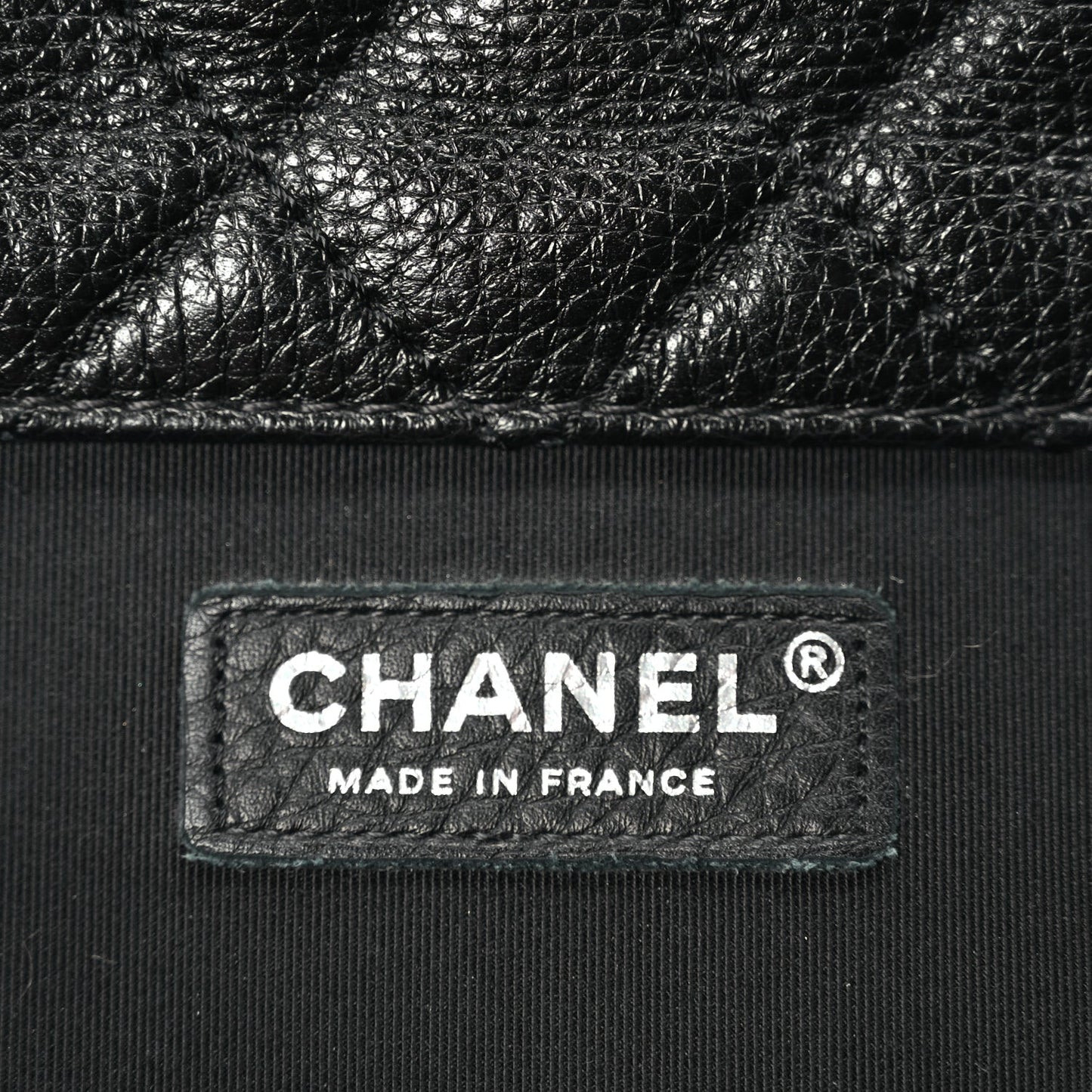 Calfskin Quilted XXL Travel Flap Bag Black