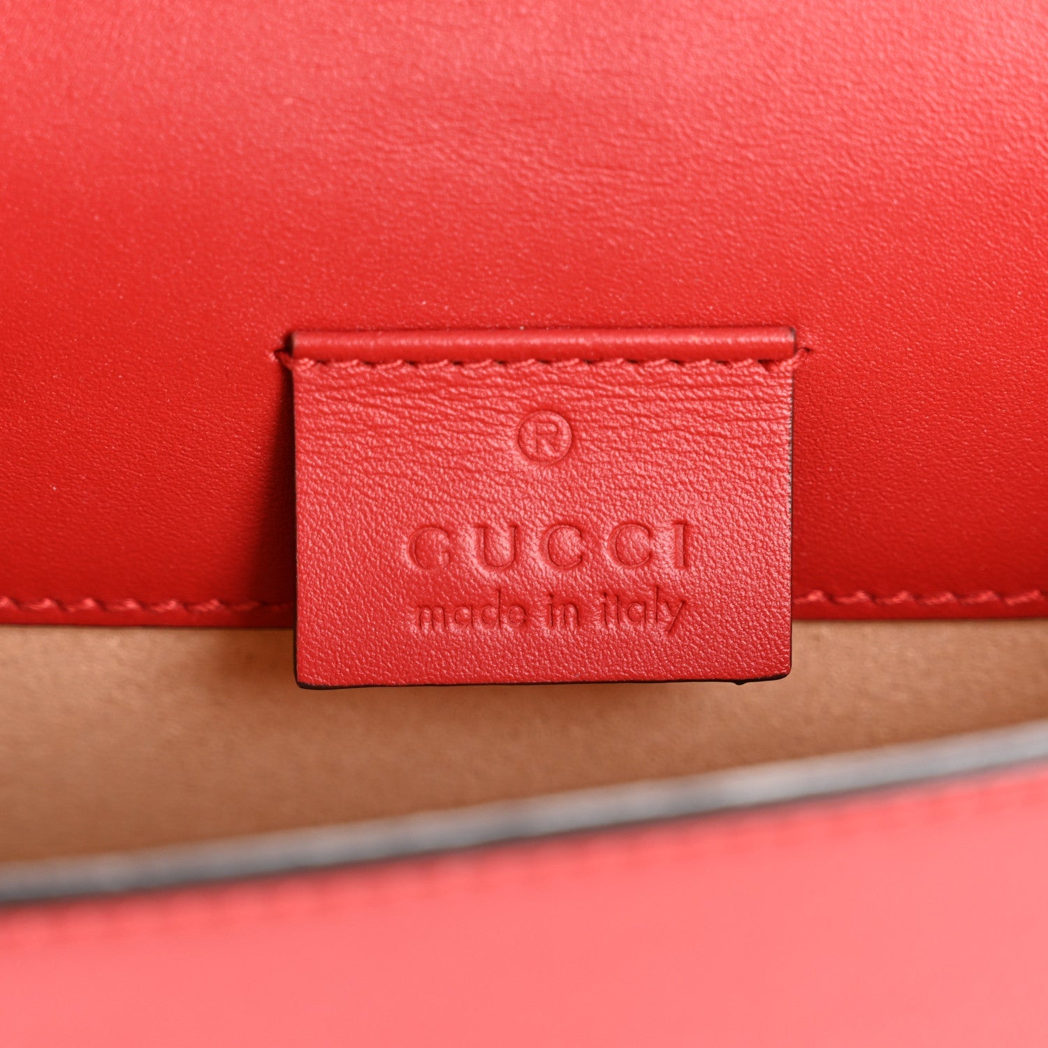 Gucci Calfskin Super Mini Sylvie Chain Shoulder Bag Hibiscus Red 6 of 7