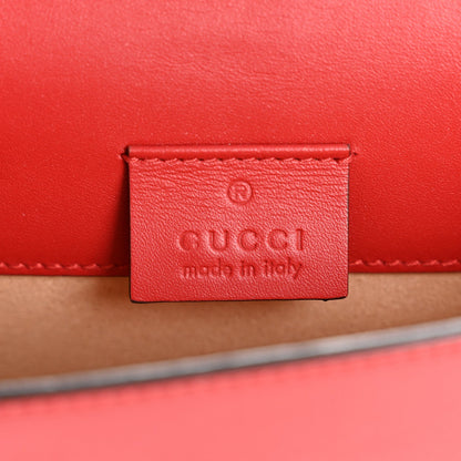 Gucci Calfskin Super Mini Sylvie Chain Shoulder Bag Hibiscus Red 6 of 7
