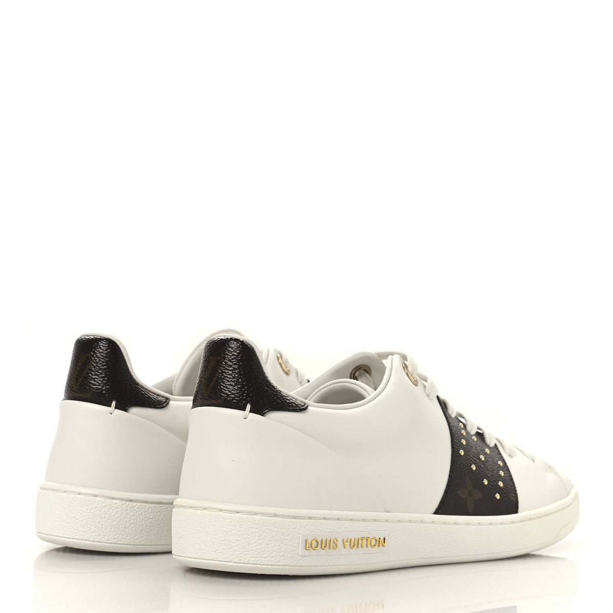 Monogram Stud Front Row Sneaker 40 White