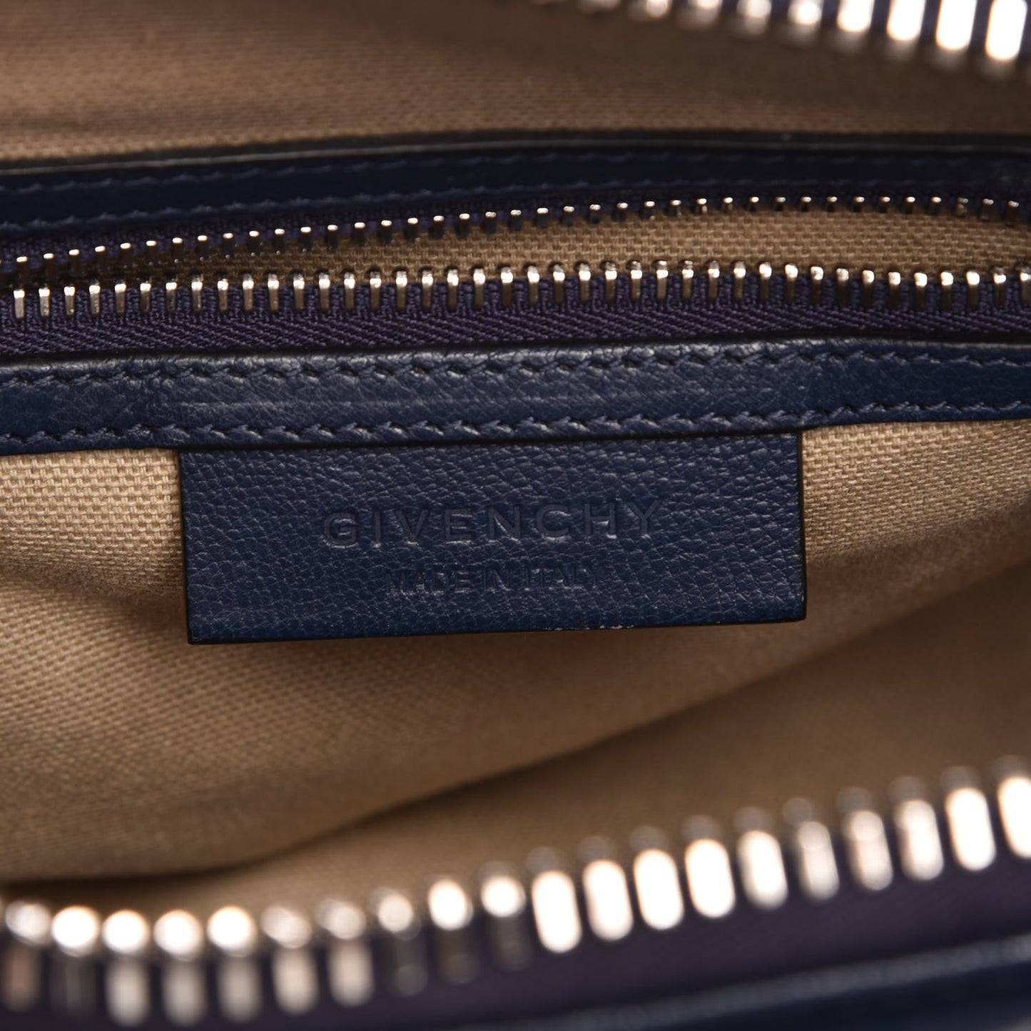 Sugar Goatskin Mini Antigona Navy