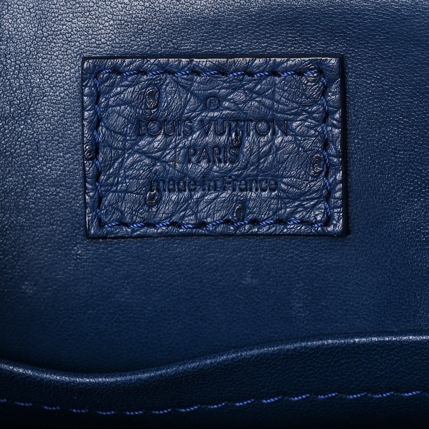 Louis Vuitton Ostrich Alma BB Indigo 9 of 9
