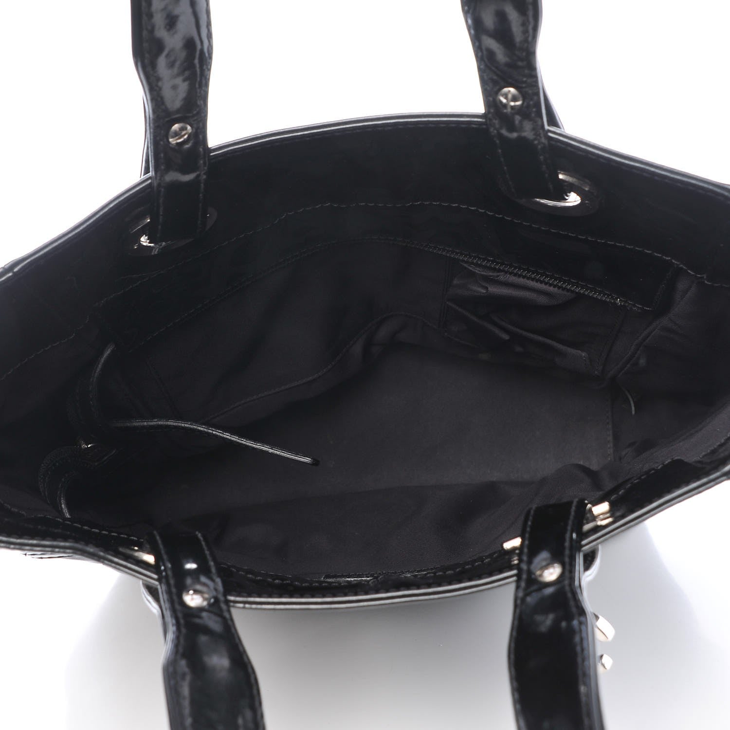 Chanel Vinyl Quilted Small Paris Biarritz Tote Black 5 of 7