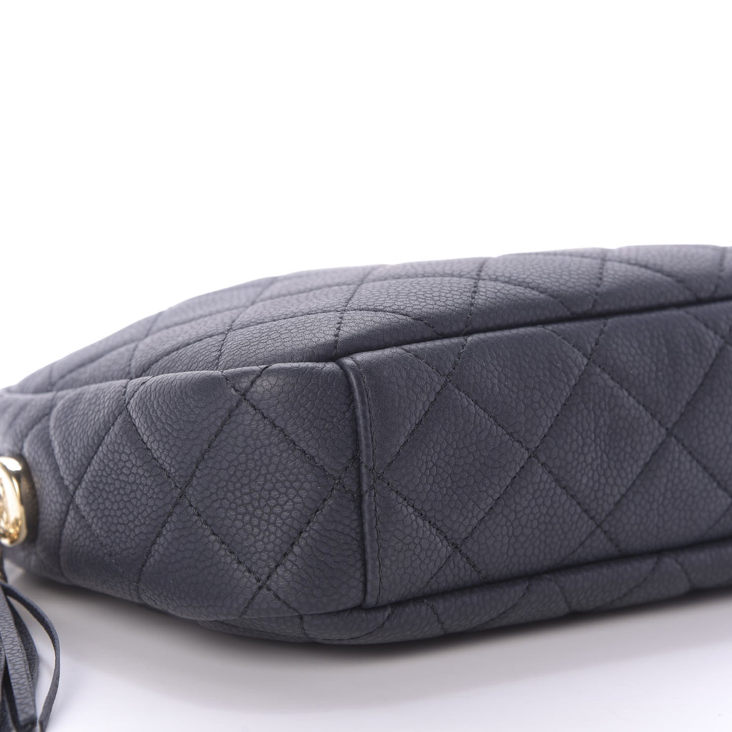 Caviar Quilted Small Coco Tassel Camera Case Dark Navy