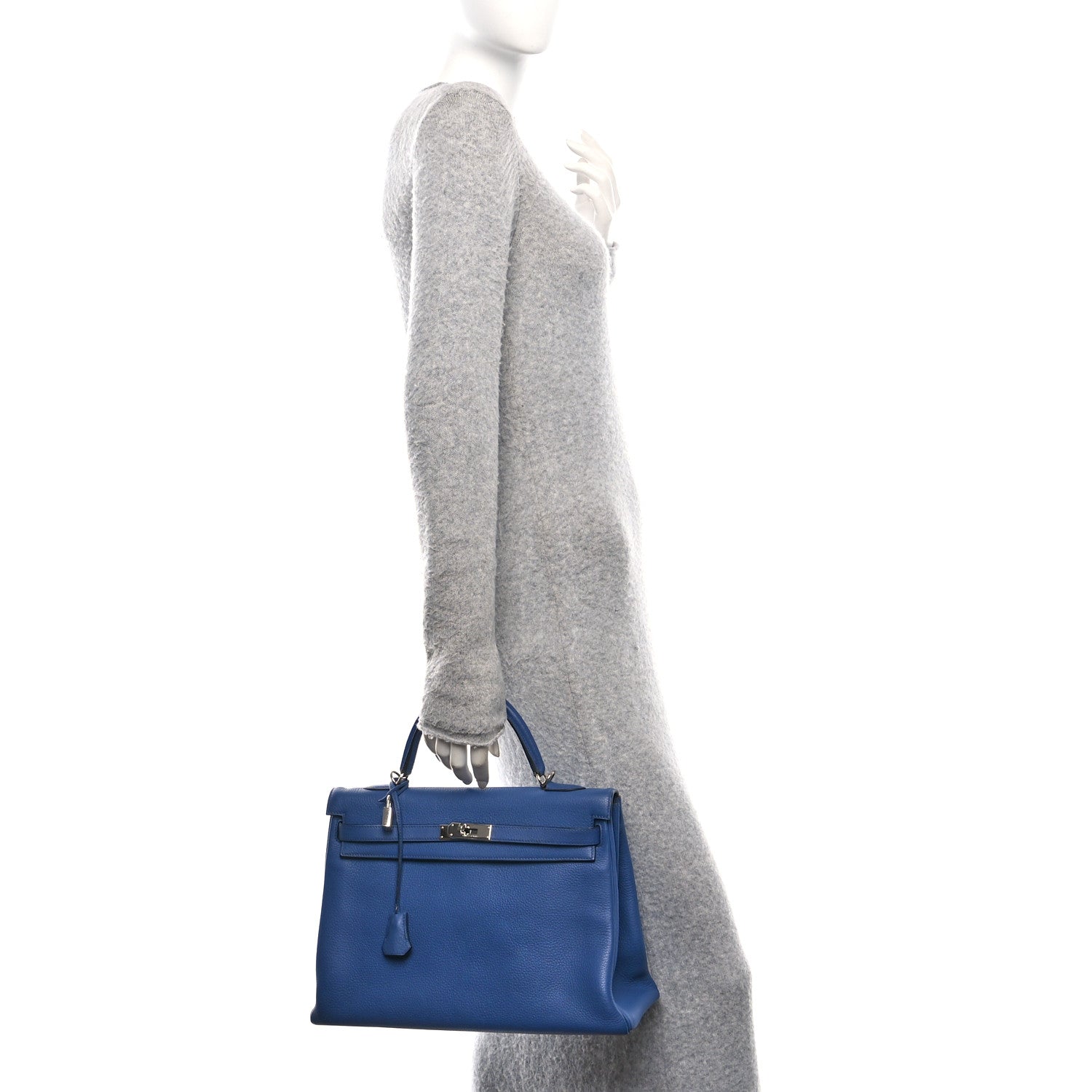 Hermes Togo Kelly Retourne 35 Bleu Brighton 2 of 11