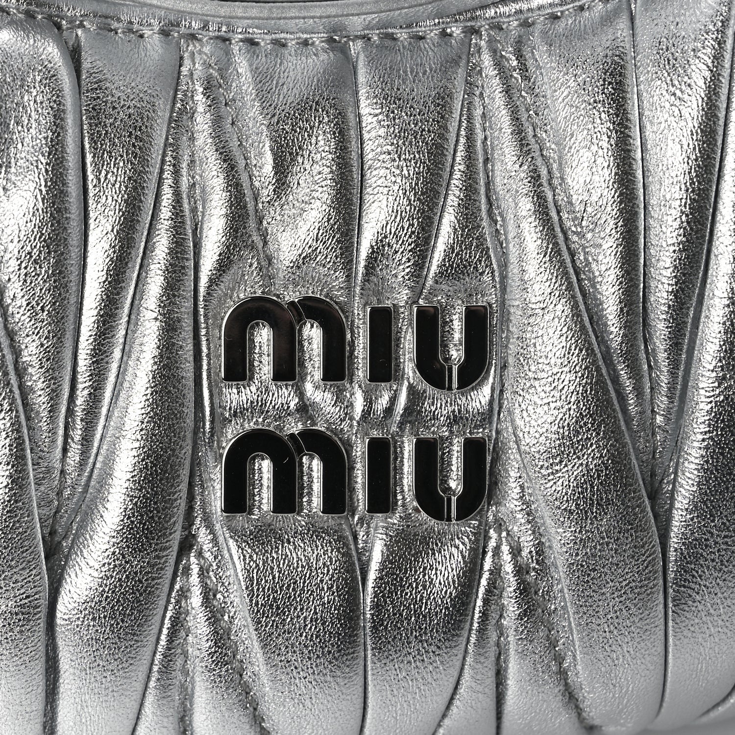 Miu Miu Nappa Matelasse Mini Wander Hobo Cromo 6 of 8