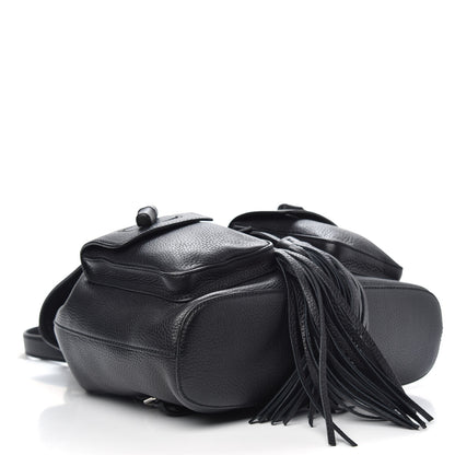 Gucci Cellarius Calfskin Medium Bamboo Backpack Black 4 of 10