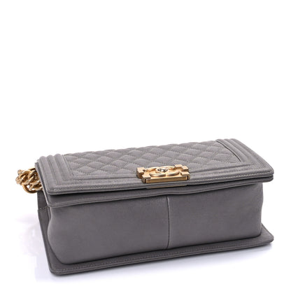 Chanel Calfskin Quilted Medium Boy Flap Grey 3 of 8