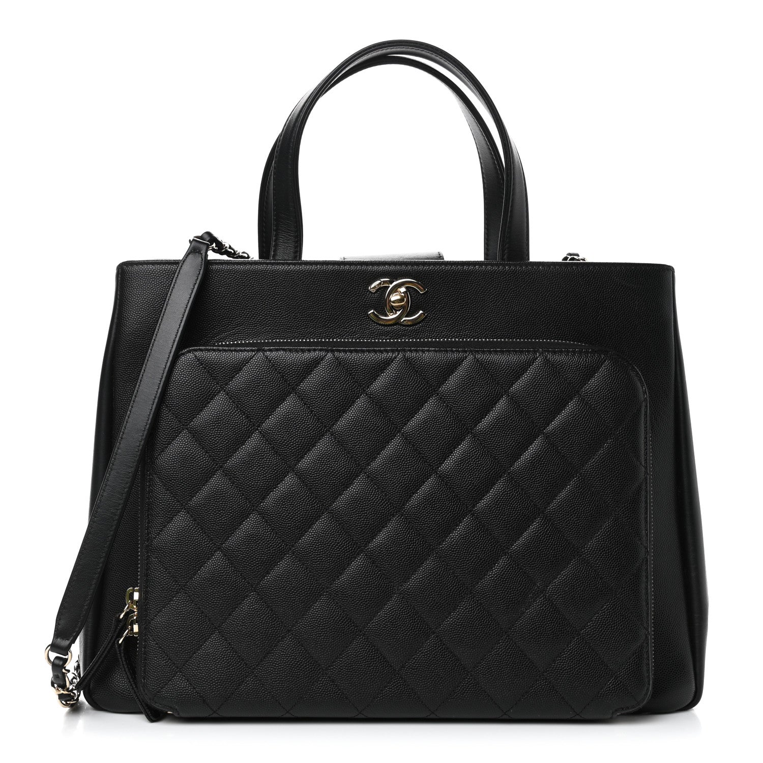 Chanel Caviar Quilted Large Business Affinity Shopping Bag Black 1 of 4