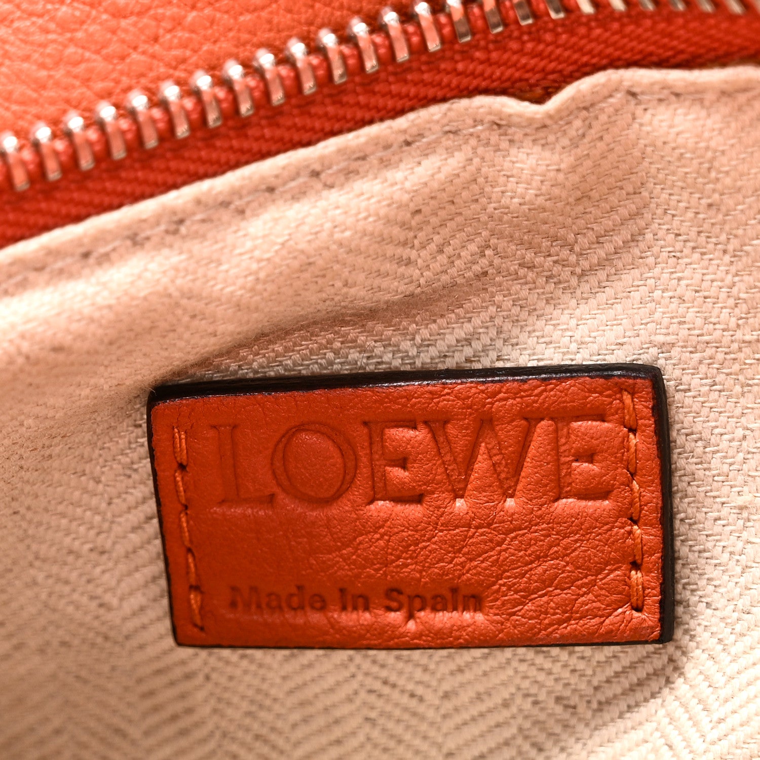 Loewe Calfskin Medium Puzzle Bag Orange 6 of 9