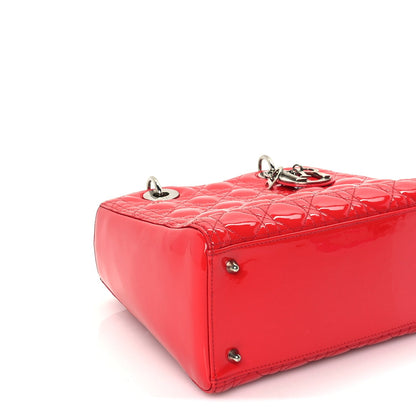 Christian Dior Patent Cannage Medium Lady Dior  Red 7 of 8
