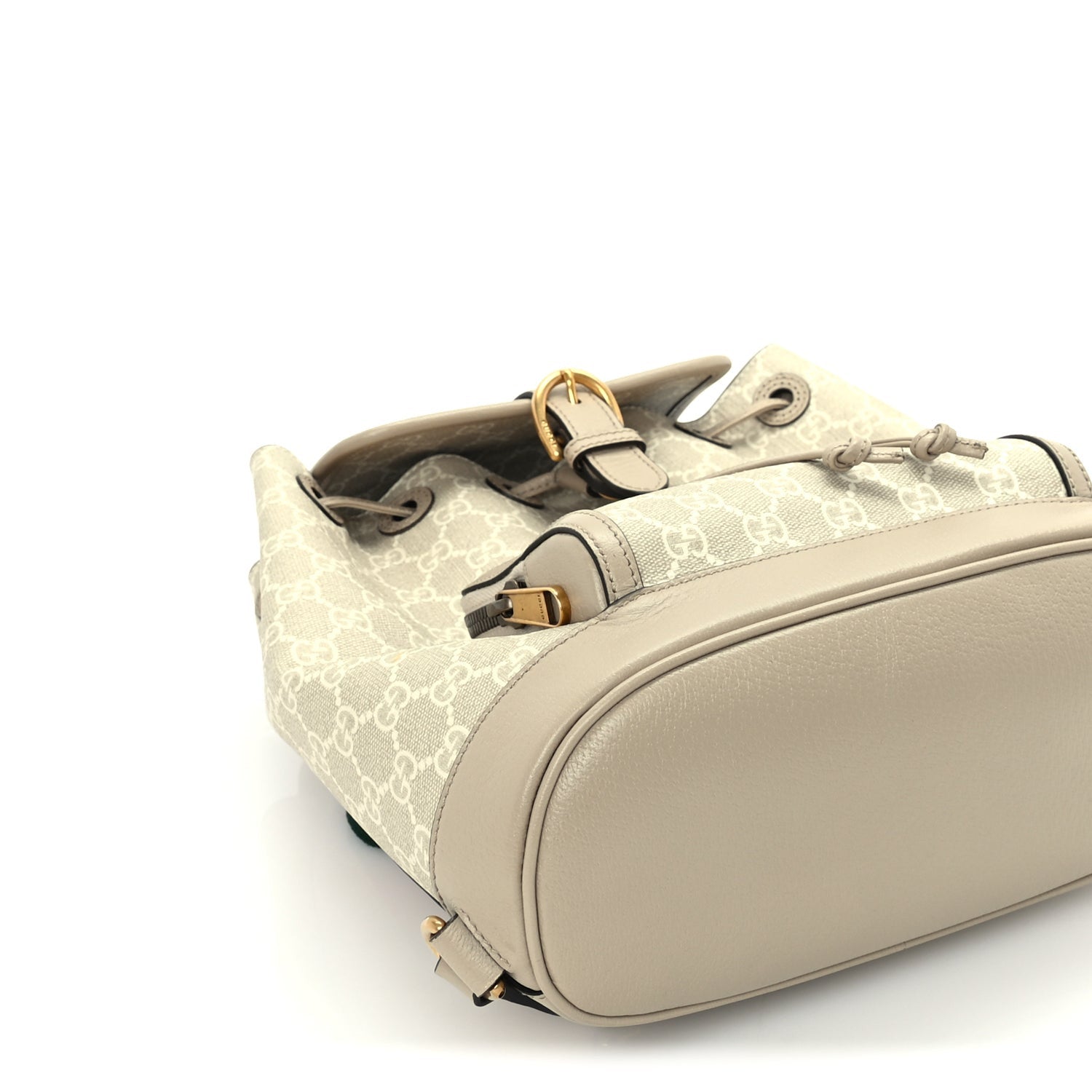 Gucci GG Supreme Monogram Azalea Calfskin Retro Interlocking G Buckle Backpack Beige Mystic White 7 of 8
