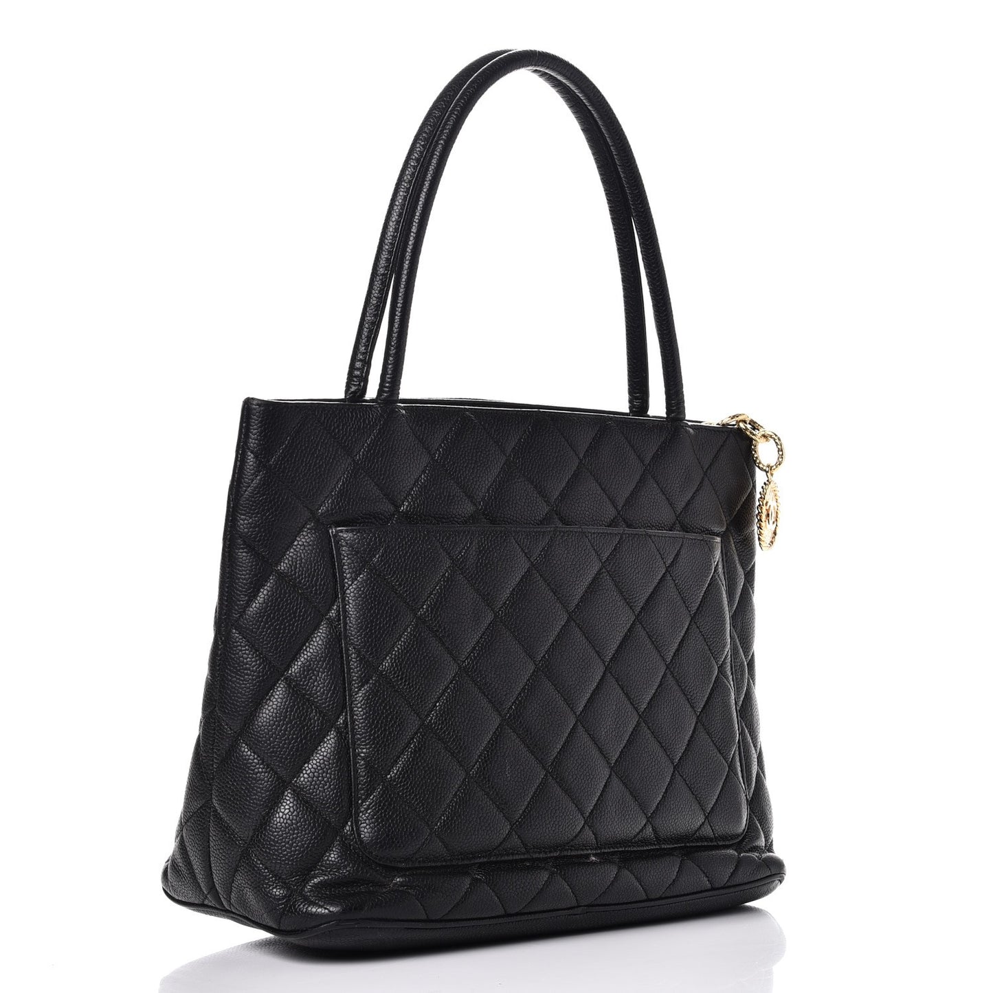 Caviar Medallion Tote Black