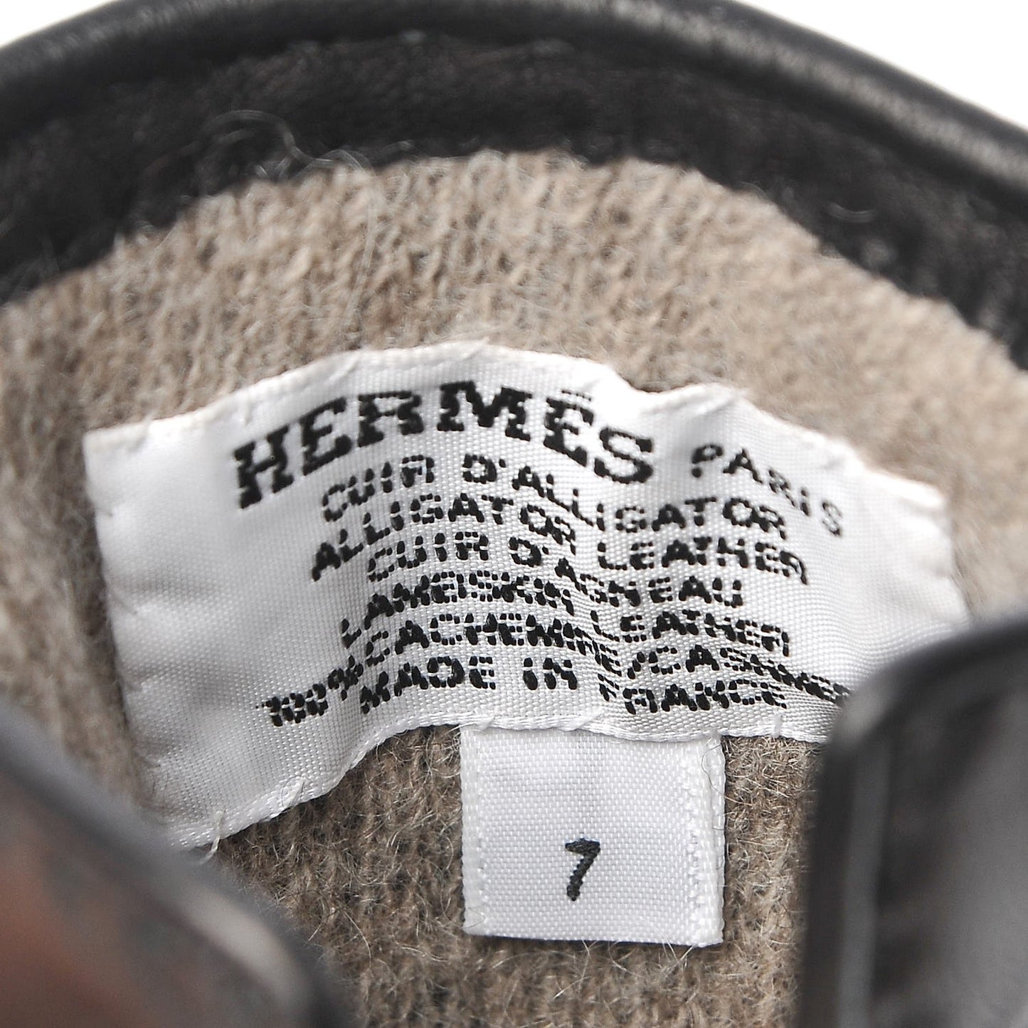 Matte Alligator Soya Kelly Lock Gloves 7 Black