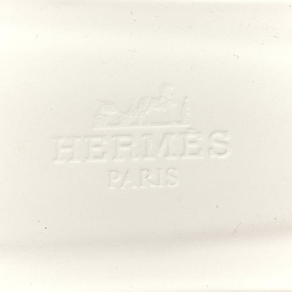 Hermes Box Calfskin Oran Sandals 37 White 8 of 9