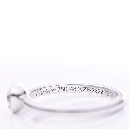Cartier 18K White Gold Diamond D'Amour Heart Ring 48 4.5 3 of 6