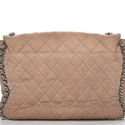 Chanel Nubuck Quilted Chain Around Maxi Flap Grey 10 of 10